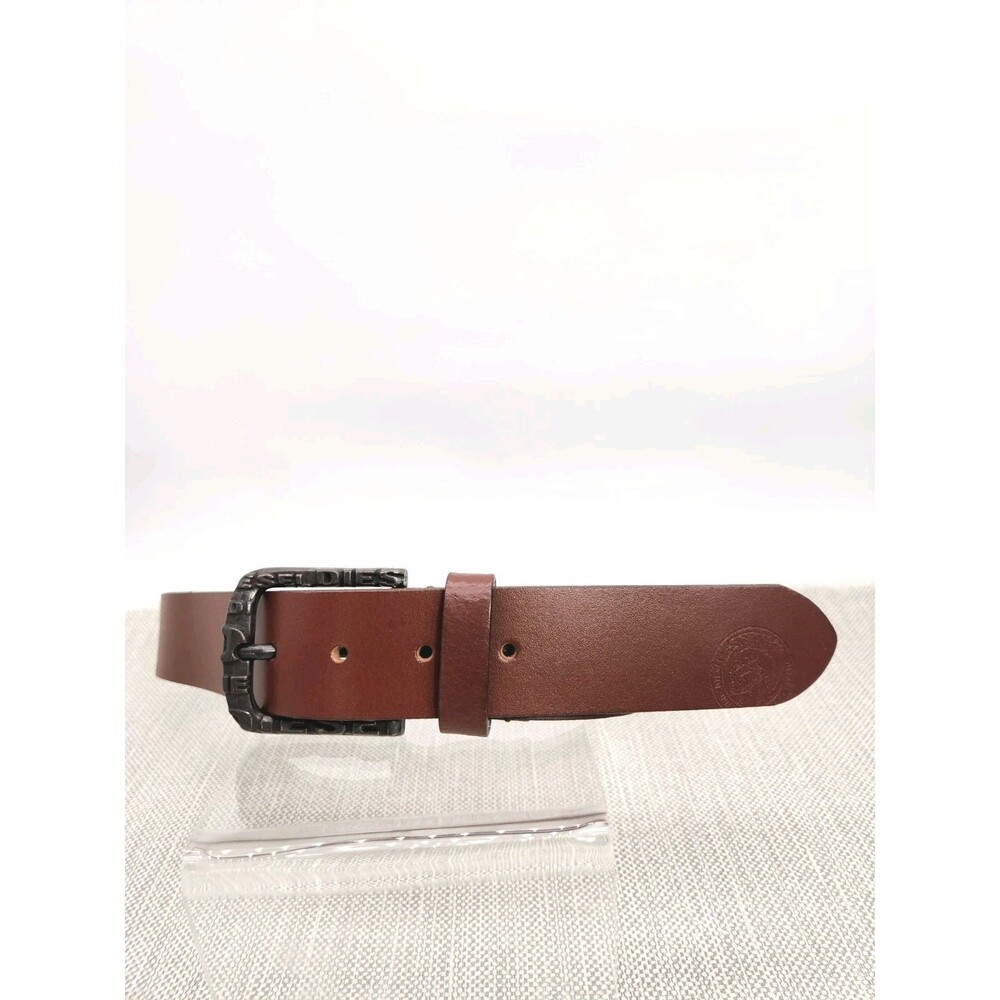 Diesel Size 32 Belt Brown Buffalo Leather Biker Moto Motorcycle